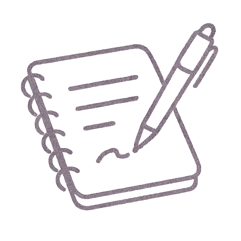 a pen writing in a notebook